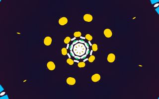 kaleidoscope: One slice of the picture, folded round and round. The slice starts at the middle and points right: turn it with angle.