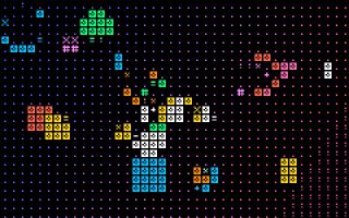 letters: The picture made of marks, as an old terminal would show it.