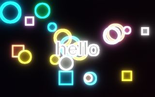 look("neon"): Glowing outlines in the dark.